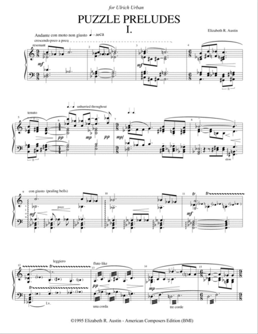 [Austin] Puzzle Preludes Piano Solo scores gallery preview page 3