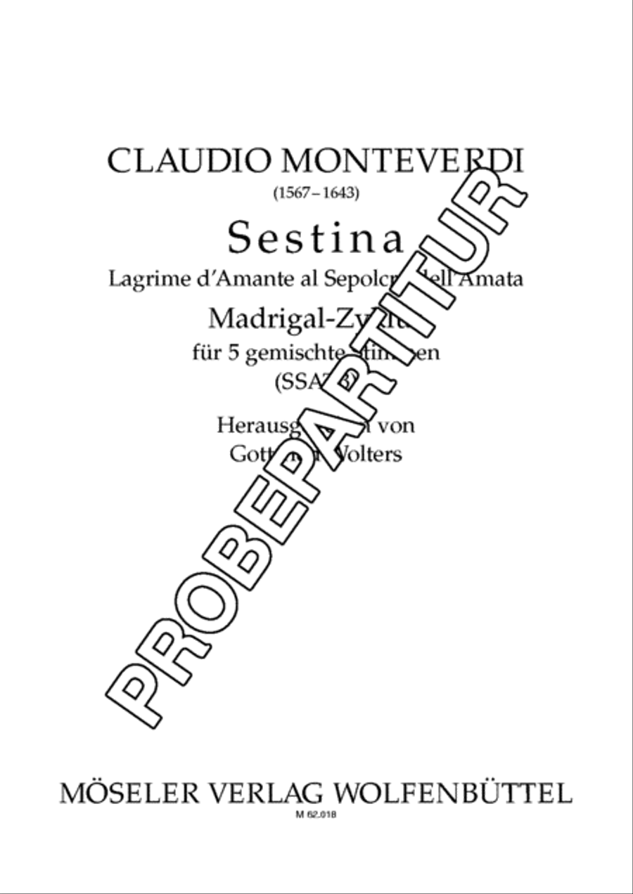 Sestina Sestina SSATB scores gallery preview page 2