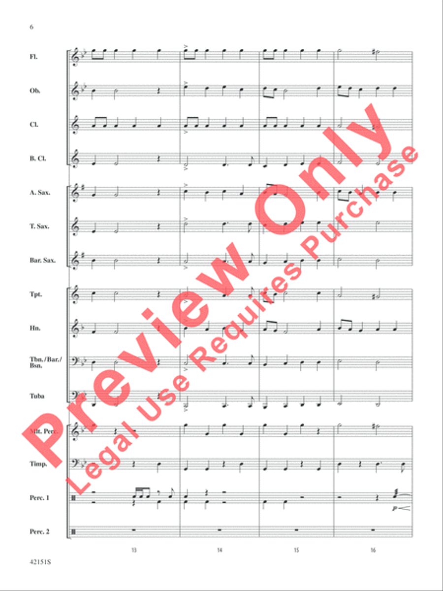 In the Realm of Kings Concert Band scores gallery preview page 6
