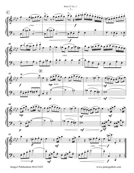 Beethoven: Duet WoO 27 No. 2 for Oboe d'Amore & Bassoon image number null