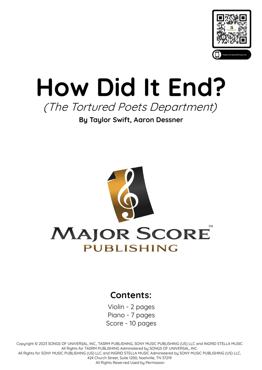How Did It End? Violin Solo scores gallery preview page 1