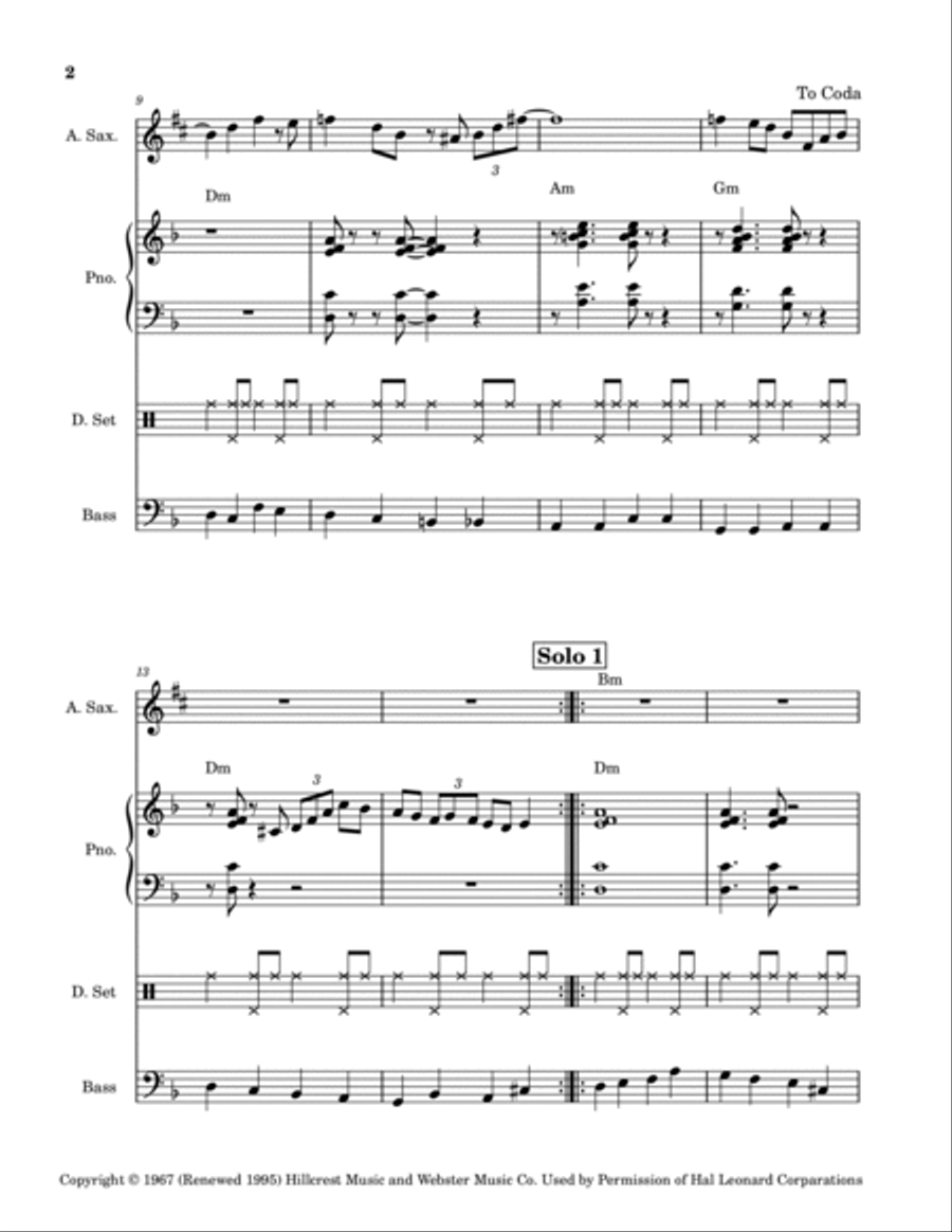 Theme From Spider Man Small Ensemble scores gallery preview page 2