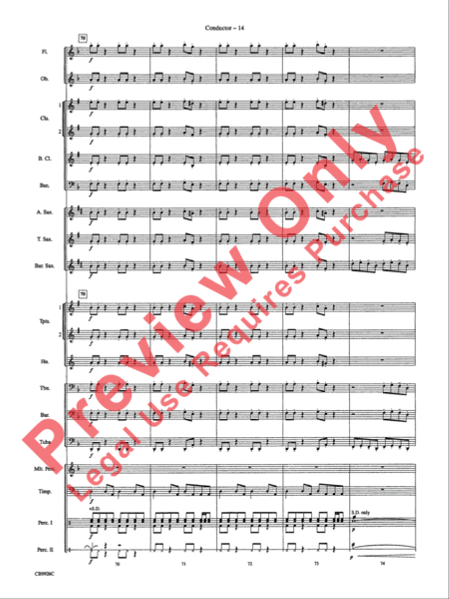 Duel of the Fates Concert Band scores gallery preview page 16