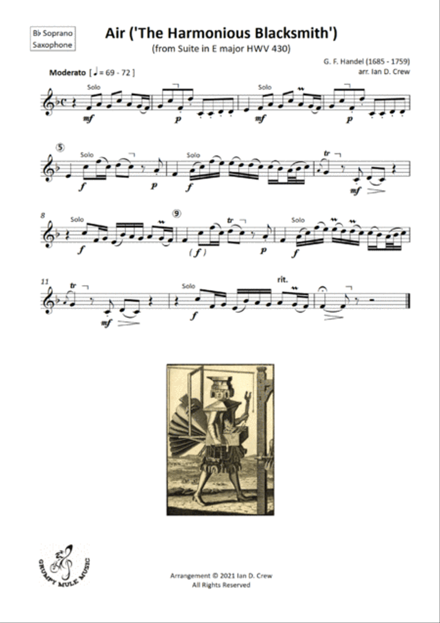 3 by Handel Woodwind Quartet scores gallery preview page 4
