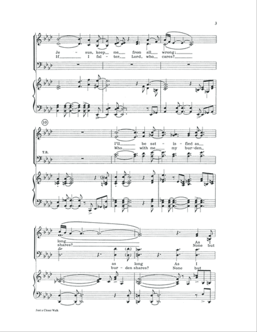 Just a Closer Walk Choir scores gallery preview page 3