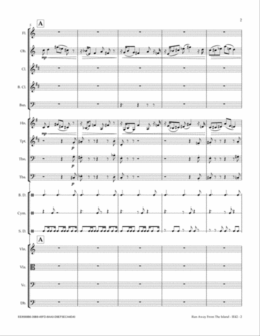 Run Away From The Island Full Orchestra scores gallery preview page 3
