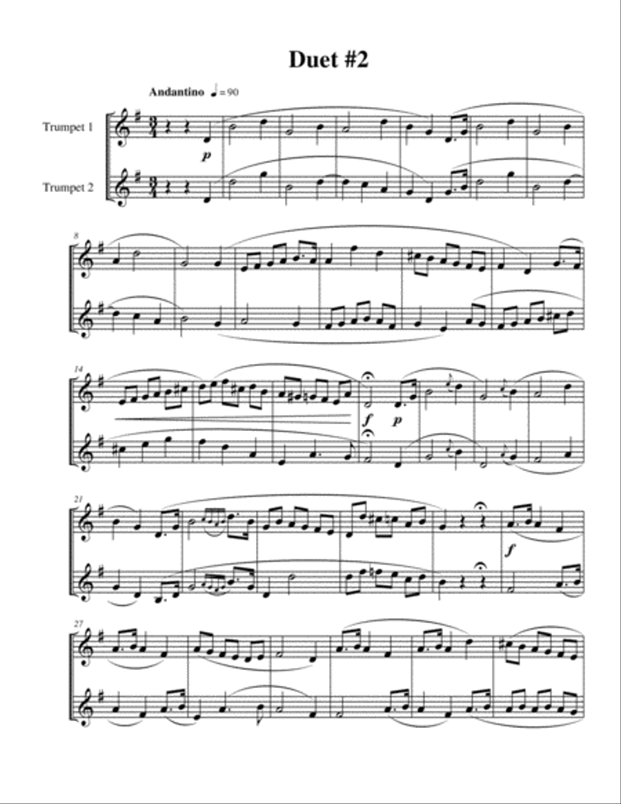 Bordogni Duets for Trumpet Trumpet Duet scores gallery preview page 5