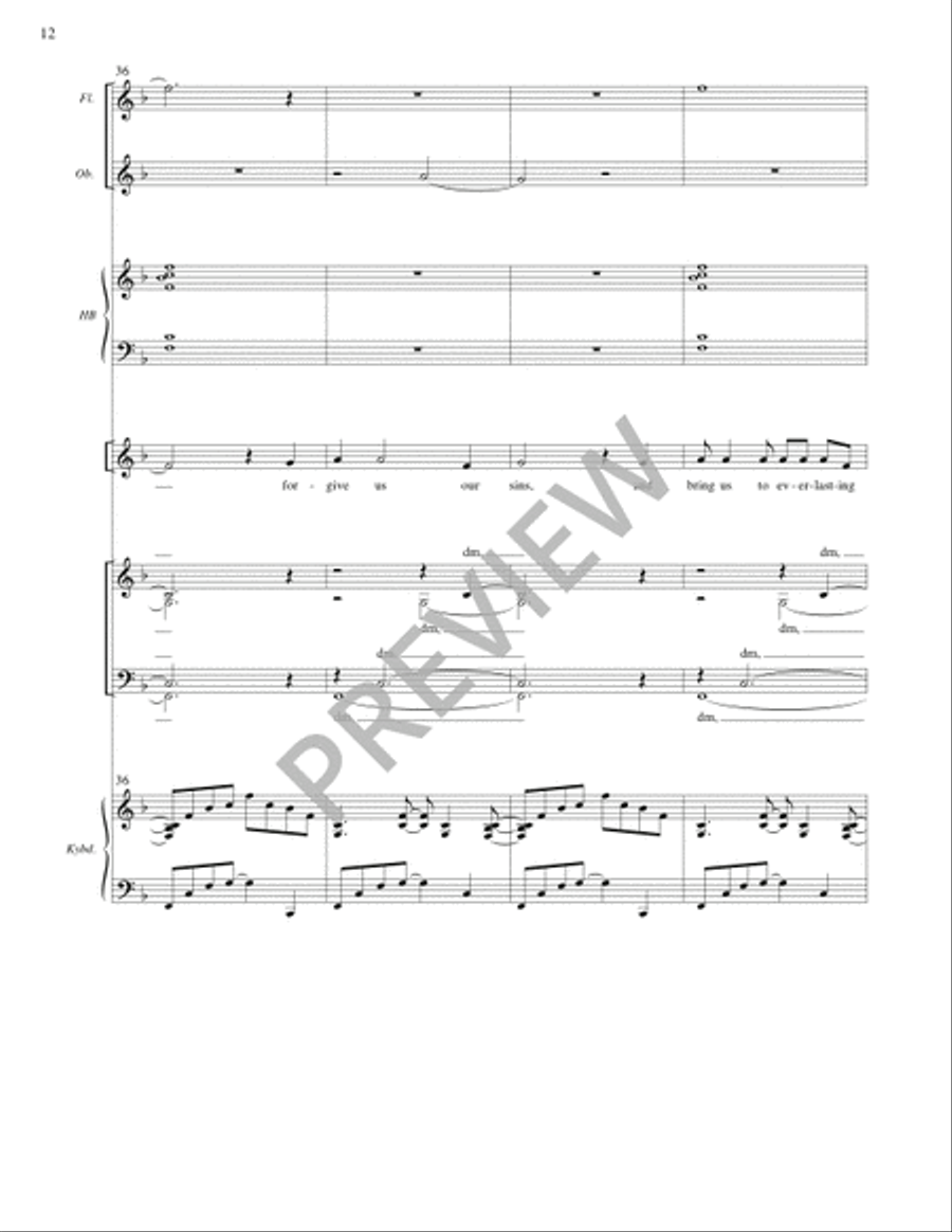 Mass of Plenty (Full Score) 4-Part scores gallery preview page 13