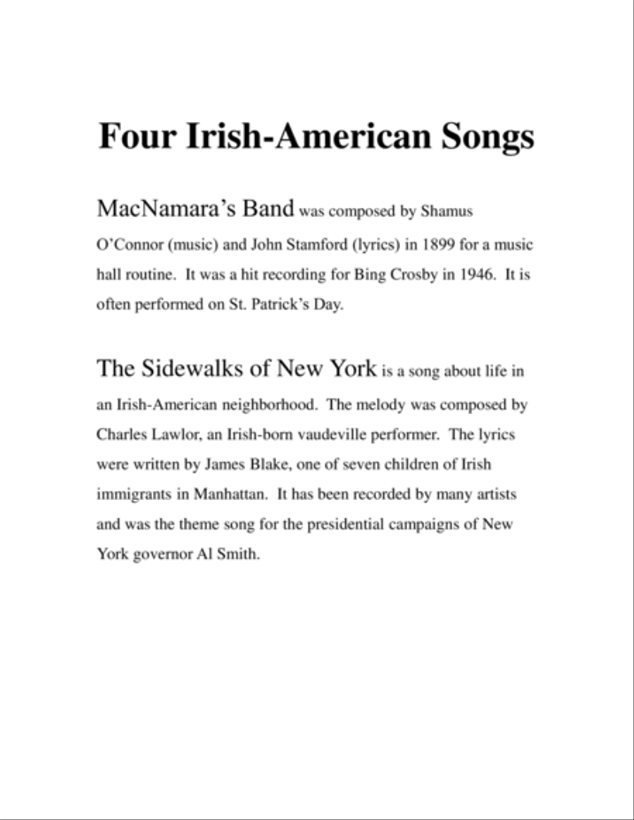 Four Irish - American Songs for Duets of A, T, and B Recorders Woodwind Duet scores gallery preview page 3
