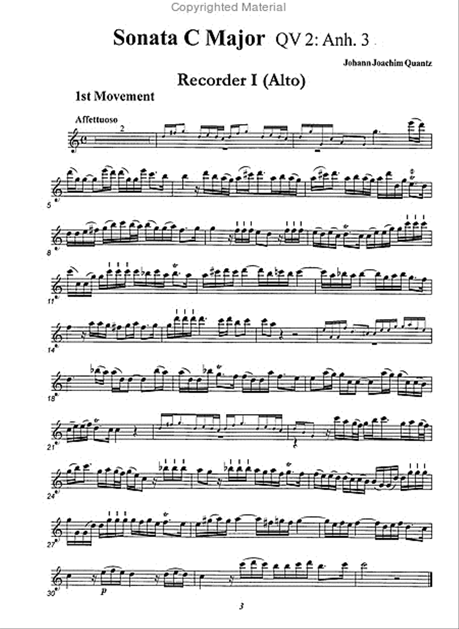 Trio Sonata C Major QV2: Anh. 3 Recorder scores gallery preview page 2