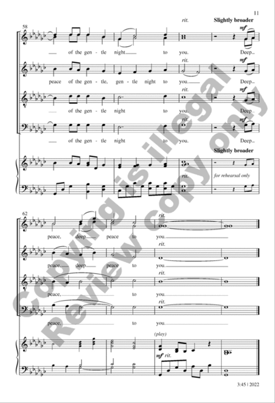 Deep Peace SSATB scores gallery preview page 10