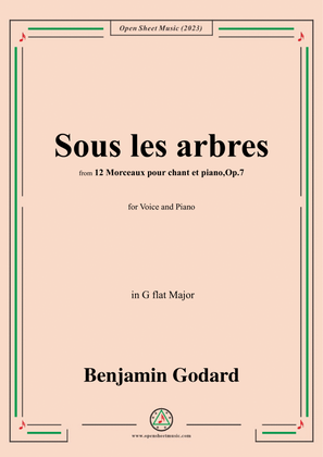 B. Godard-Sous les arbres,Op.7 No.2,from '12 Morceaux pour chant et piano,Op.7',in G flat Major