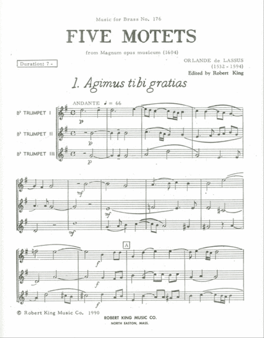 5 Motets From 'magnus Opus Musicum' (trumpets 3) Trumpet scores gallery preview page 2
