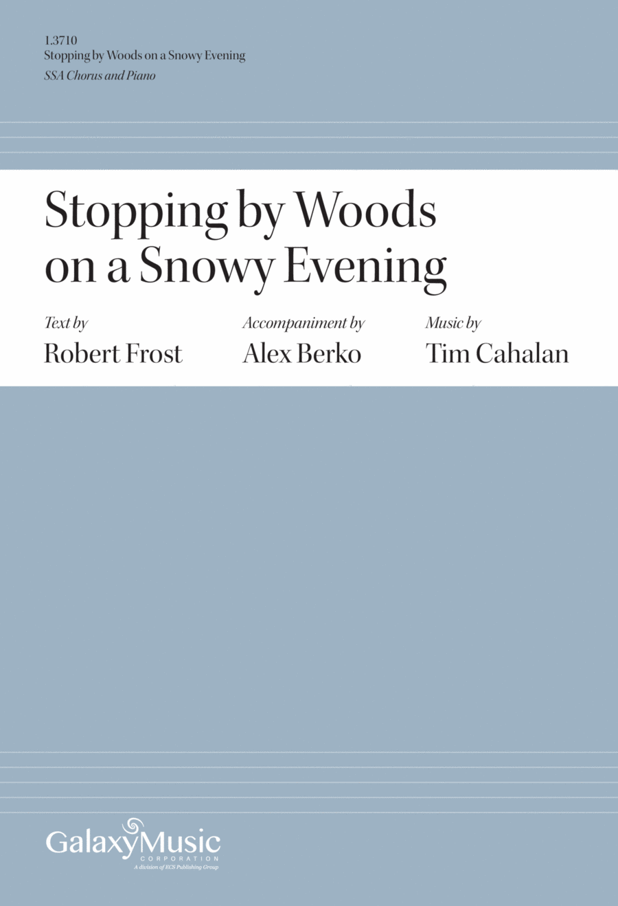 Stopping by Woods on a Snowy Evening SSA scores gallery preview page 1