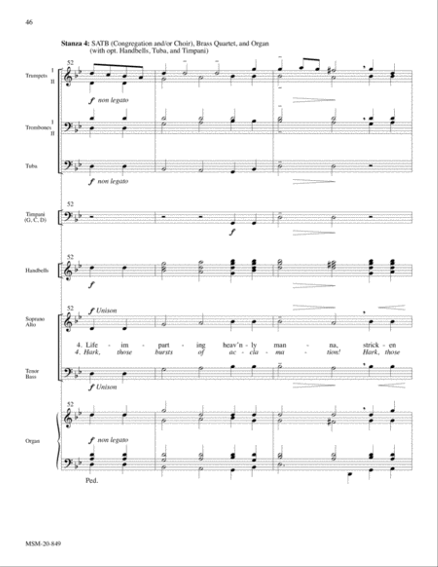 Festive Hymn Settings, Set 8 Hymns of Praise and Jubilation 4-Part scores gallery preview page 21