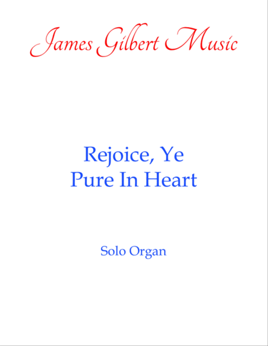 Rejoice, Ye Pure In Heart Organ Solo scores gallery preview page 1