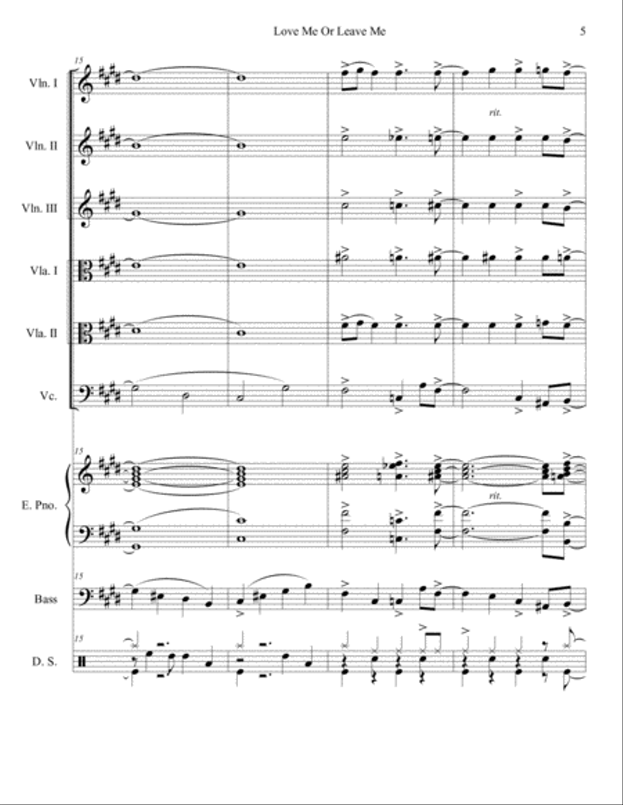 Love Me Or Leave Me Set of Parts scores gallery preview page 5