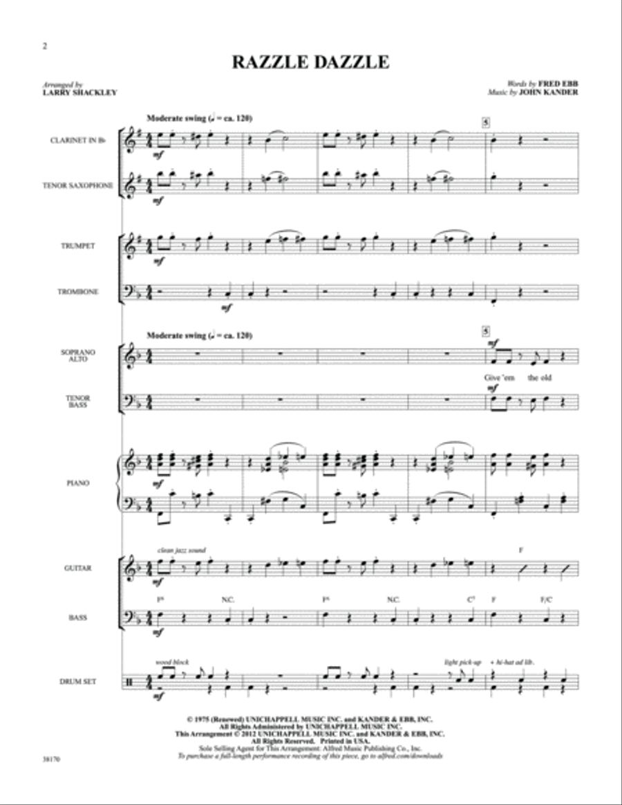 Razzle Dazzle Choir scores gallery preview page 2