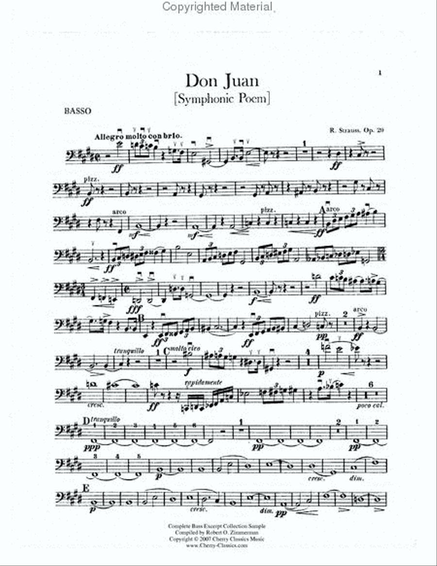 Complete Collection of Bass Excerpts Set of Parts scores gallery preview page 7