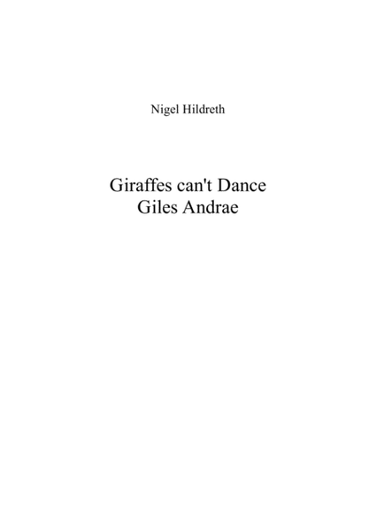 Giraffes can't Dance
