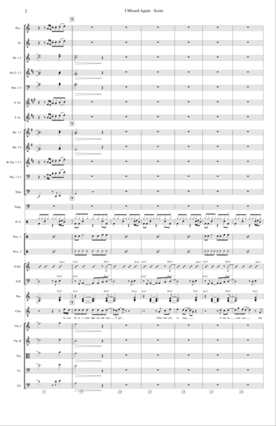 I Missed Again Full Orchestra scores gallery preview page 2