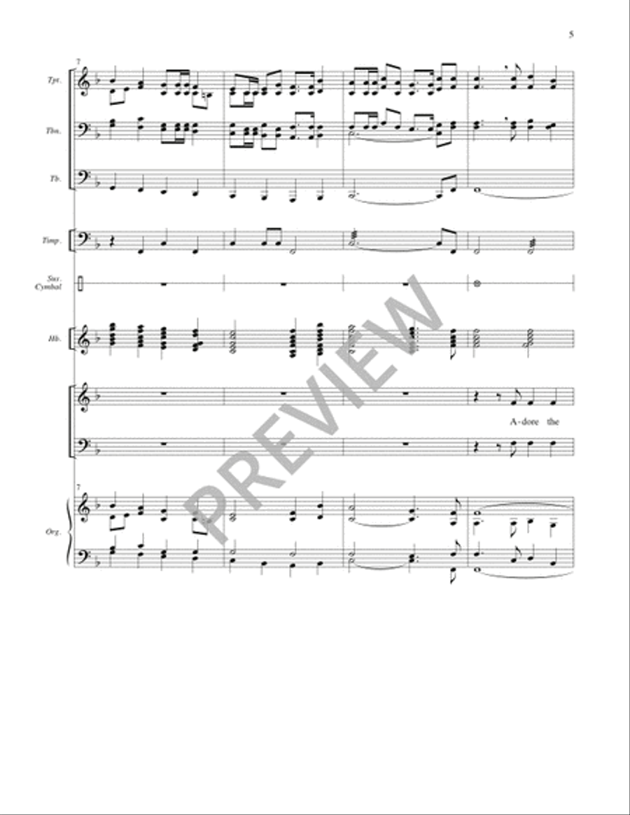 O Come, All Ye Faithful - Full Score and Parts 4-Part scores gallery preview page 6
