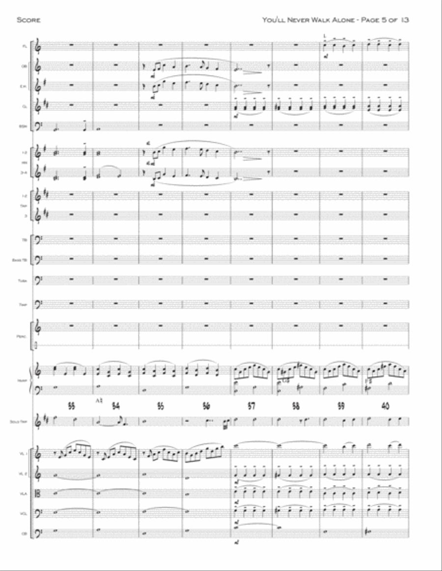 You'll Never Walk Alone Full Orchestra scores gallery preview page 5