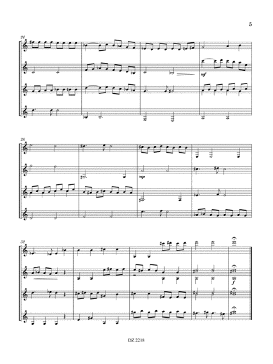 3 Arlonaises Guitar Ensemble scores gallery preview page 5