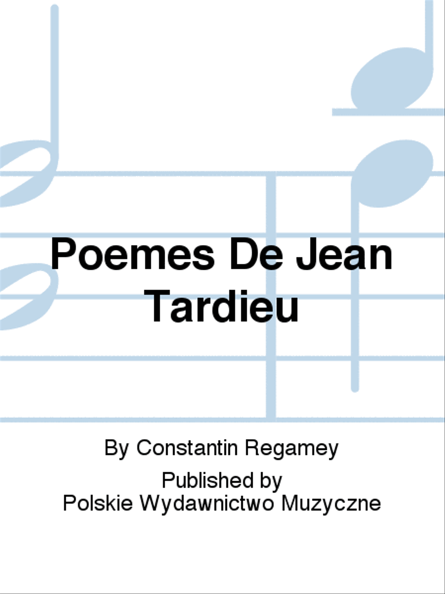 Poemes De Jean Tardieu 4-Part scores gallery preview page 1