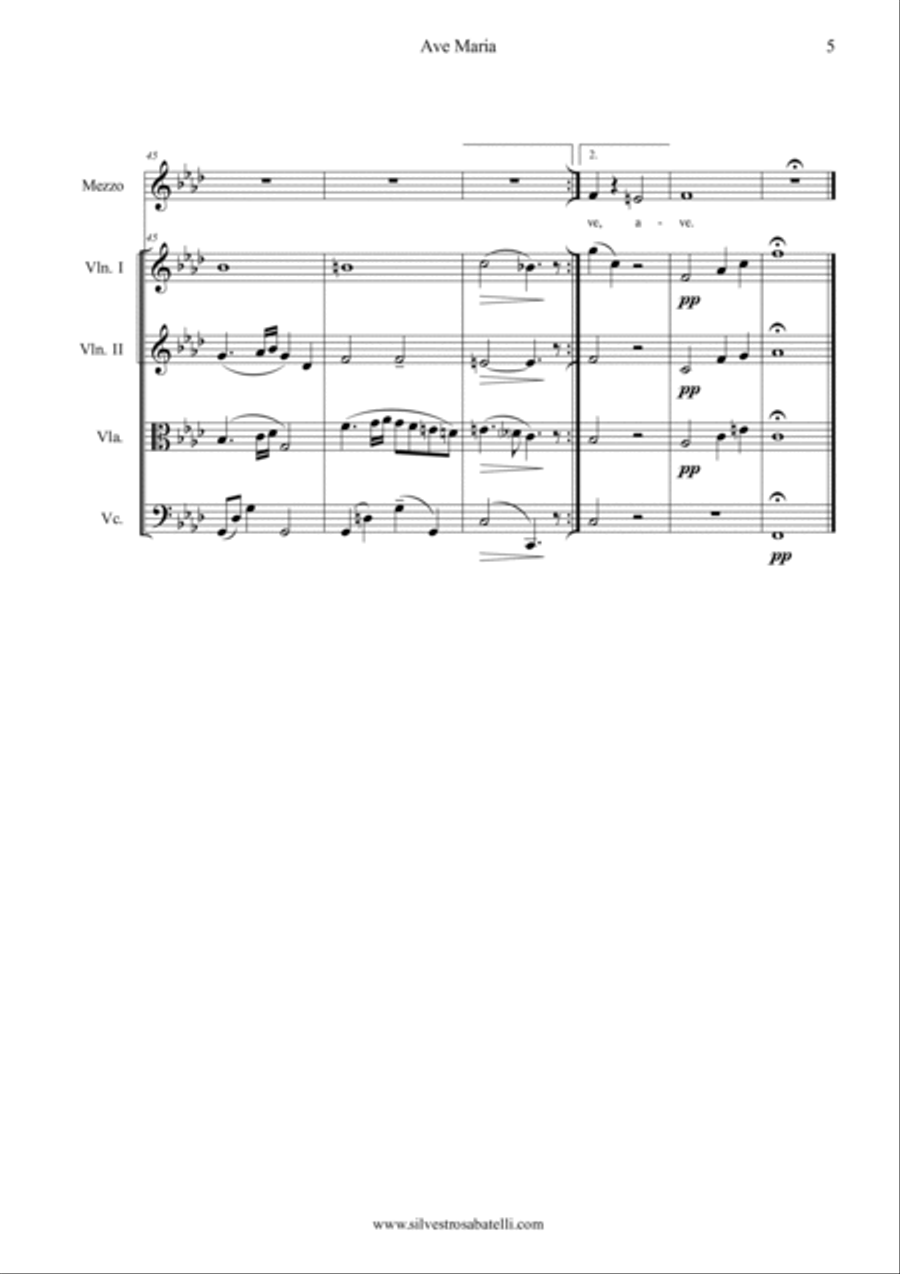 Ave Maria - Giulio Caccini Chamber Orchestra scores gallery preview page 6