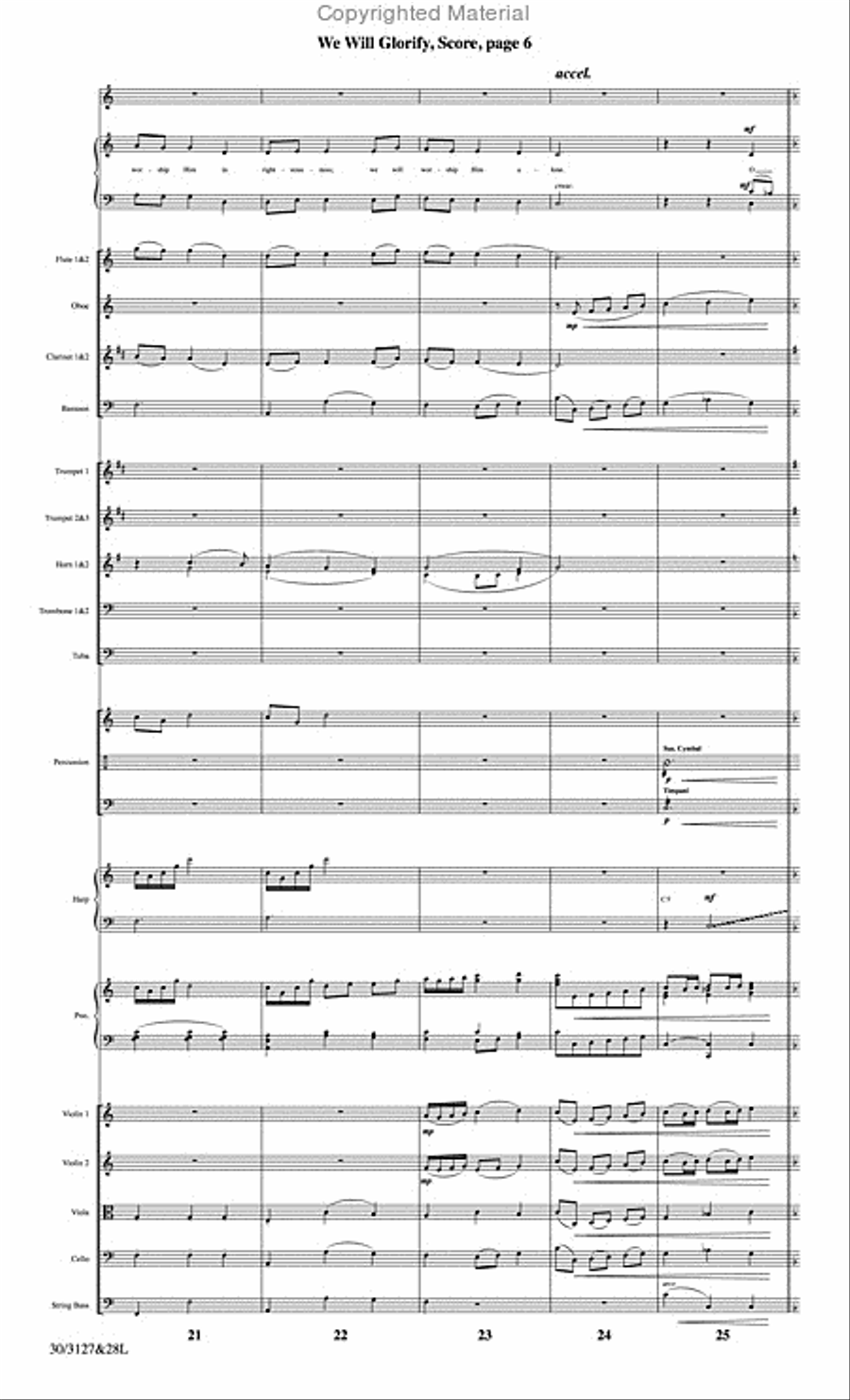 We Will Glorify - Orchestral Score and Parts Choir scores gallery preview page 7