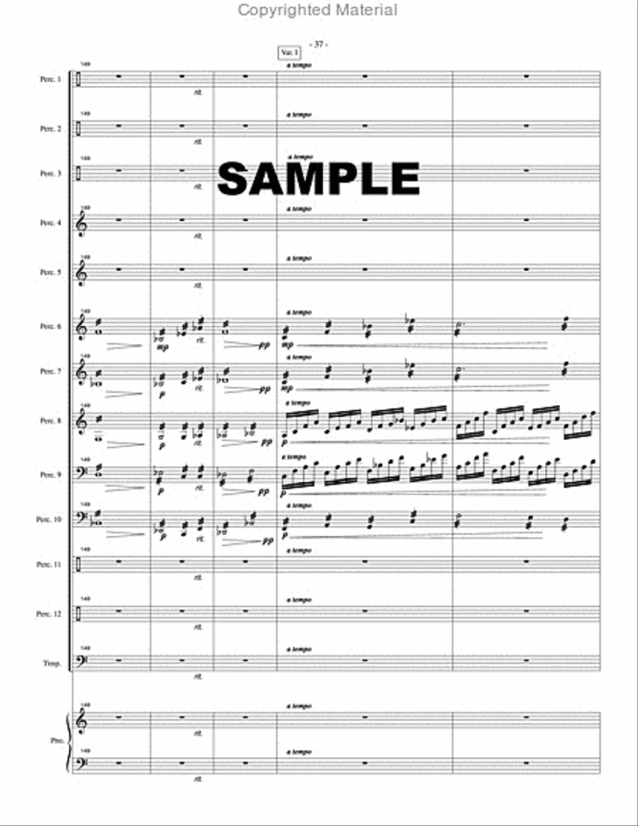 Concerto for Percussion Ensemble Percussion Ensemble scores gallery preview page 6