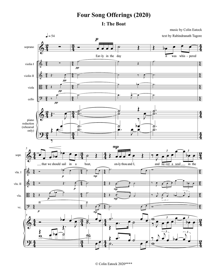 Four Song Offerings (2020) String Quartet scores gallery preview page 3