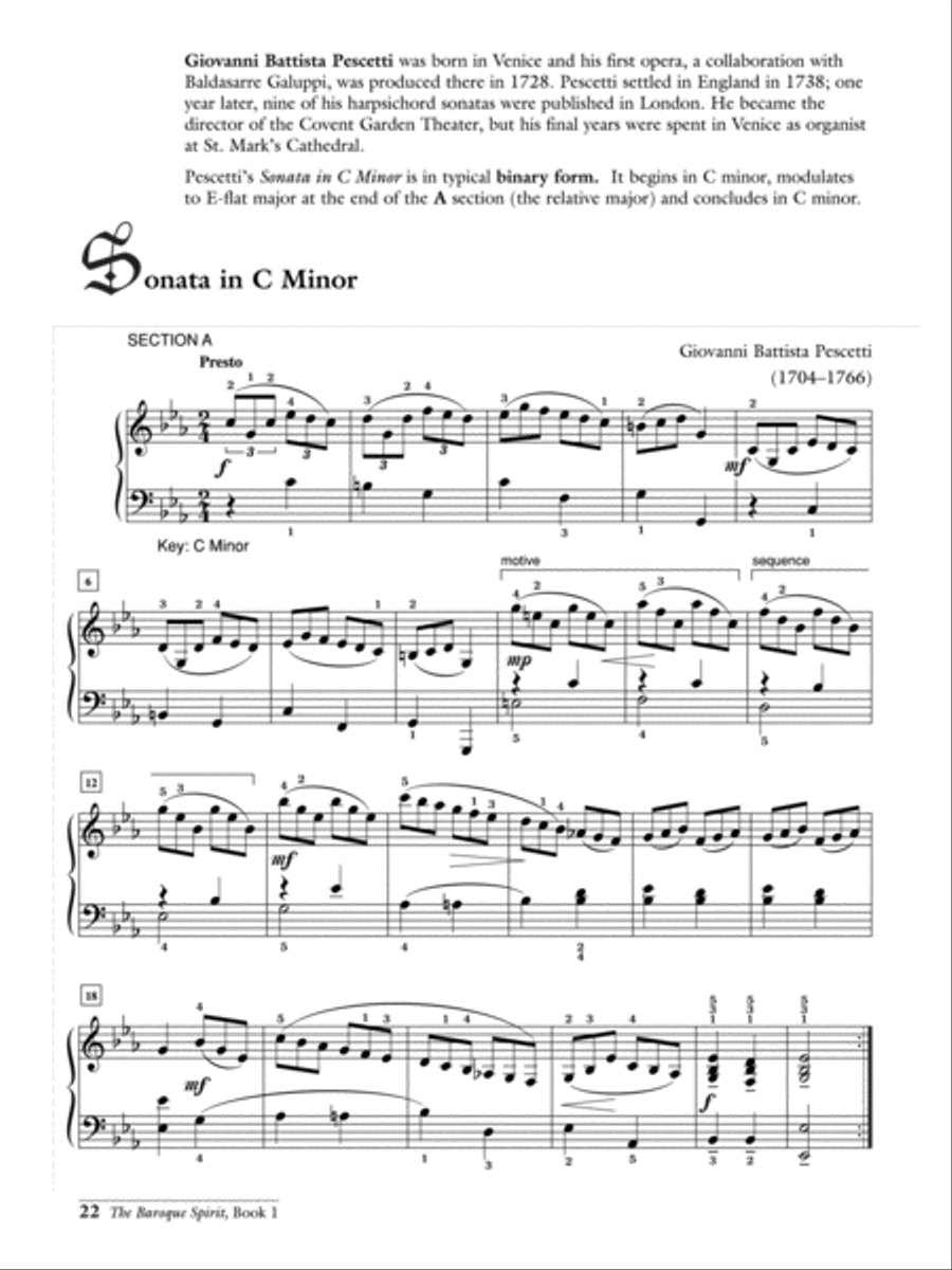 The Baroque Spirit (1600--1750), Book 1 Piano Solo scores gallery preview page 3