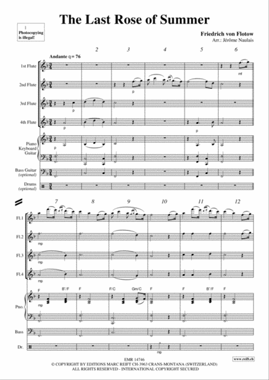 The Last Rose Of Summer The Last Rose Of Summer Flute scores gallery preview page 3