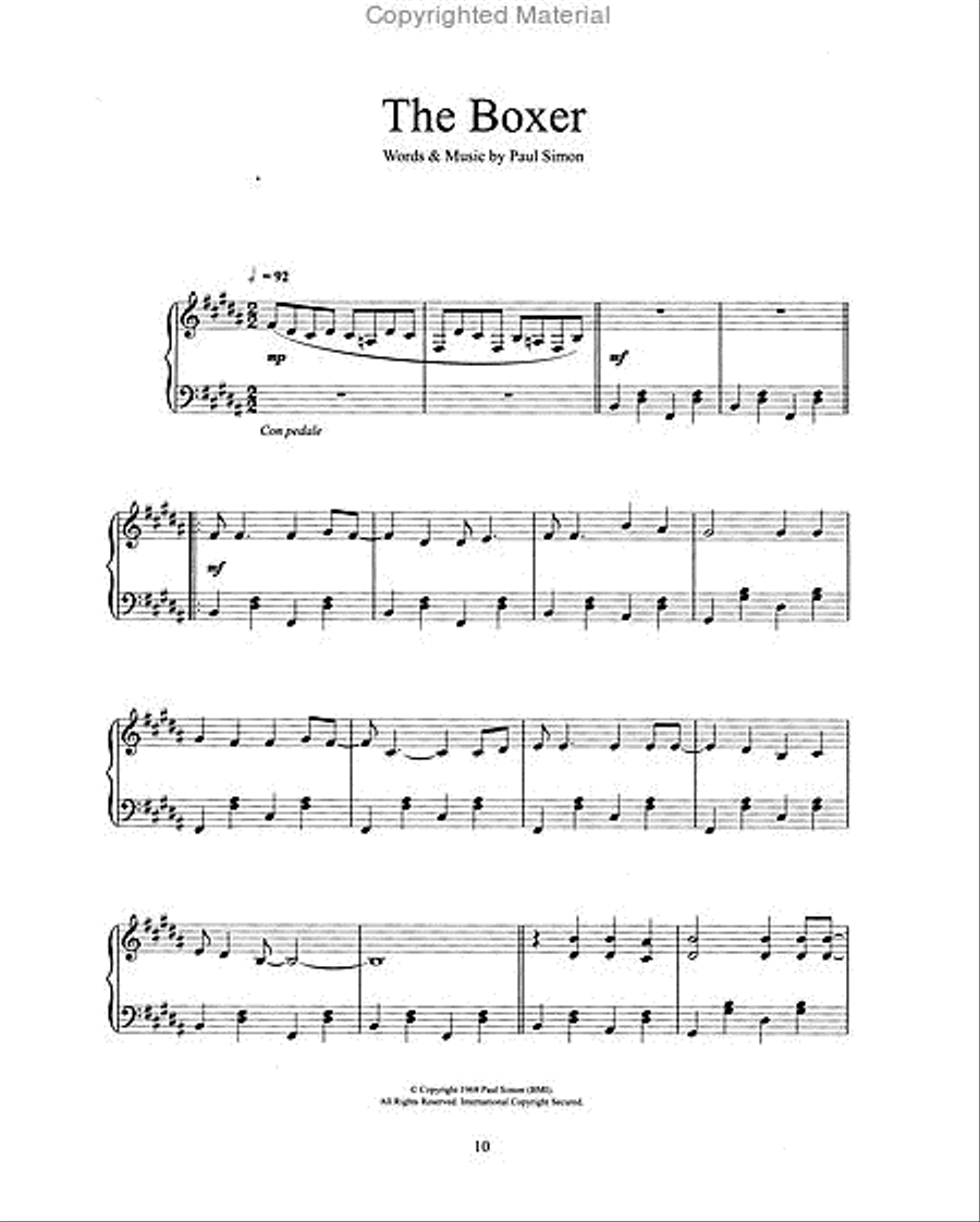 Simon & Garfunkel for Piano Solo Piano Solo scores gallery preview page 3