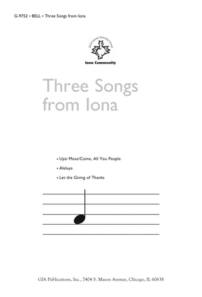 Book cover for Three Songs from Iona