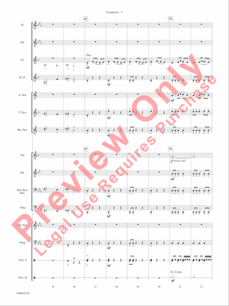 Themes from Star Wars: Episode III Revenge of the Sith Concert Band scores gallery preview page 10