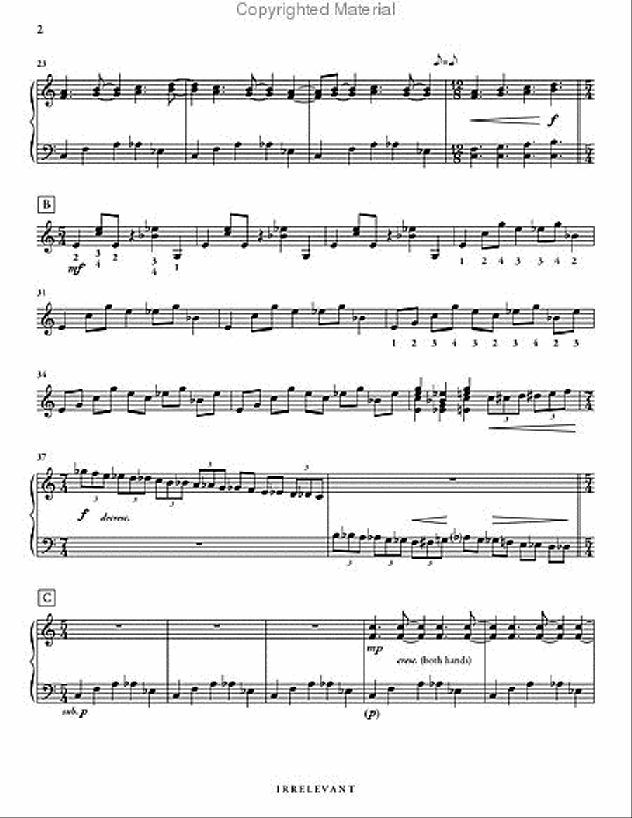 Irrelevant Irrelevant Percussion Ensemble scores gallery preview page 3