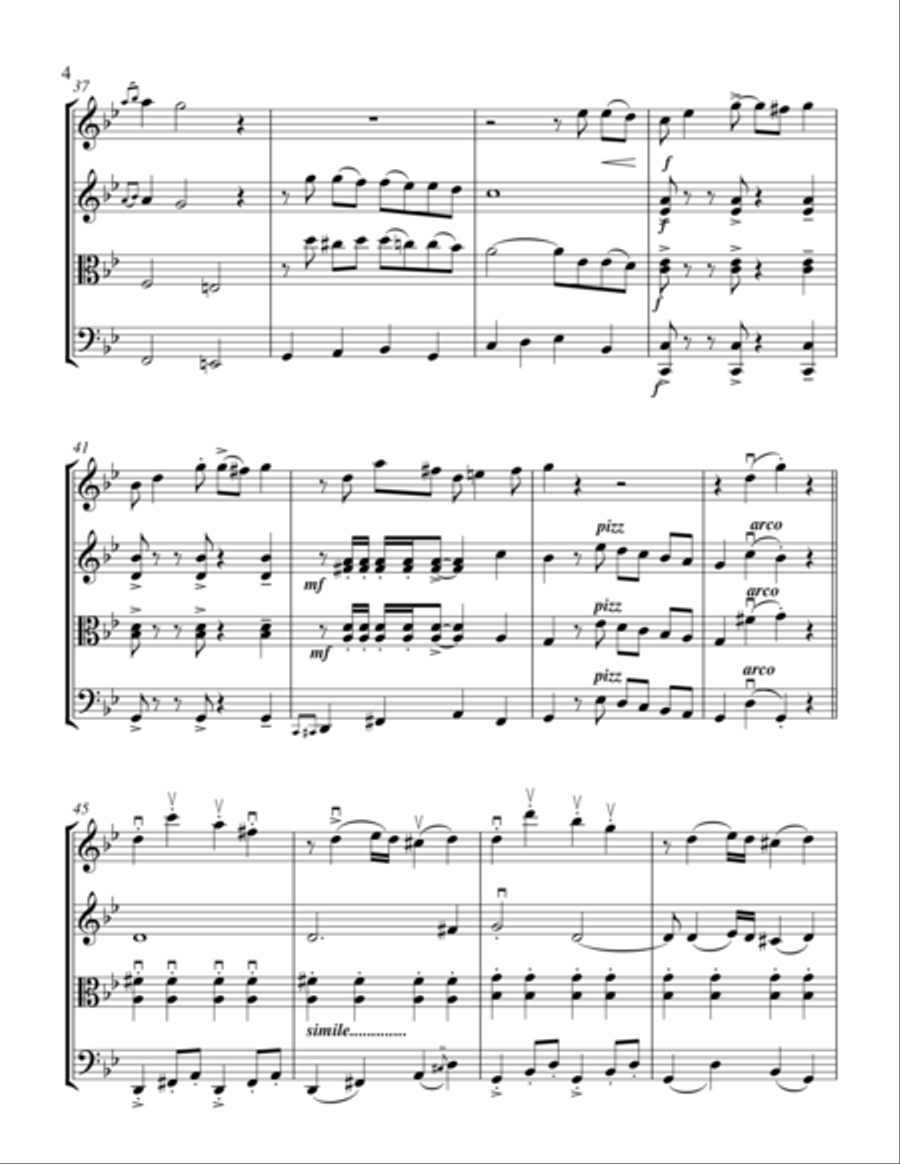 La Cumparcita La Cumparcita String Quartet scores gallery preview page 4
