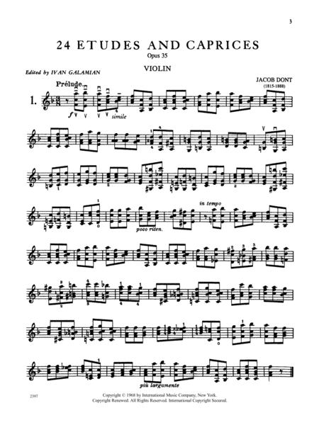 Etudes & Caprices, Op. 35 by Jakob Dont Violin Solo - Sheet Music