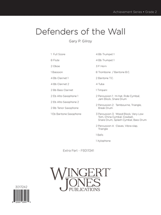 Defenders of the Wall - Full Score