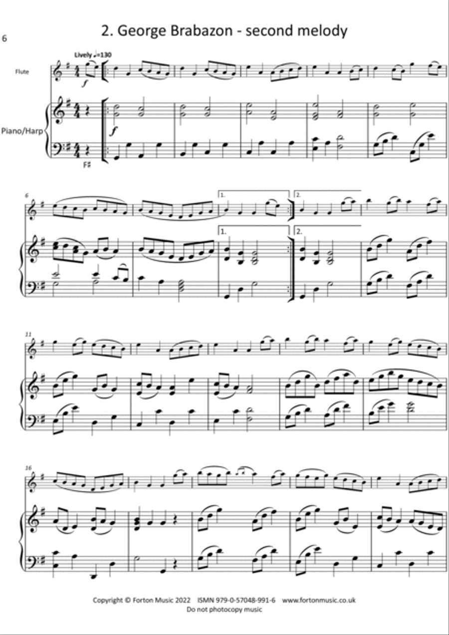 Five Melodies by O'Carolan Flute scores gallery preview page 6
