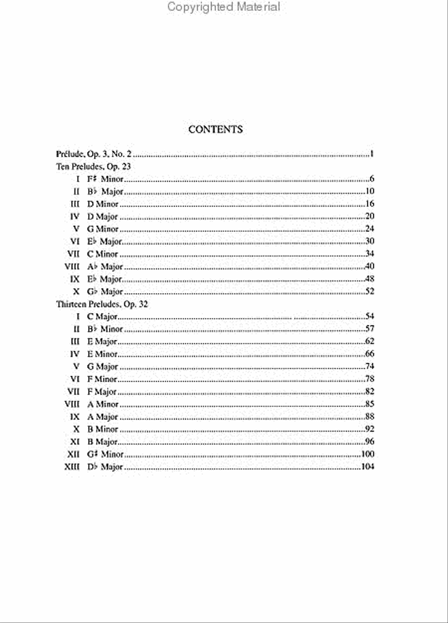Complete Preludes For Piano (Op. 3, Op. 23, Op. 32)