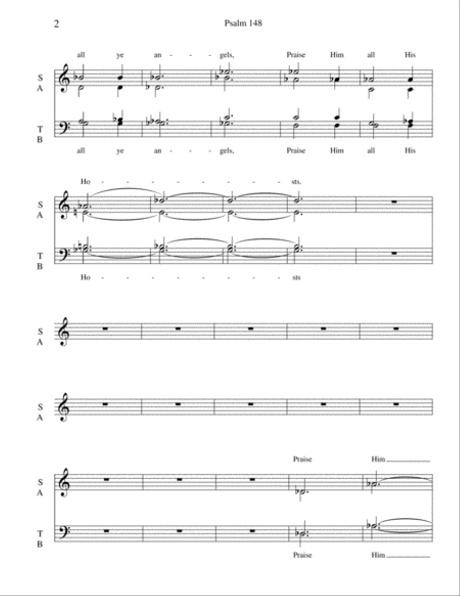 Psalm148 4-Part scores gallery preview page 2