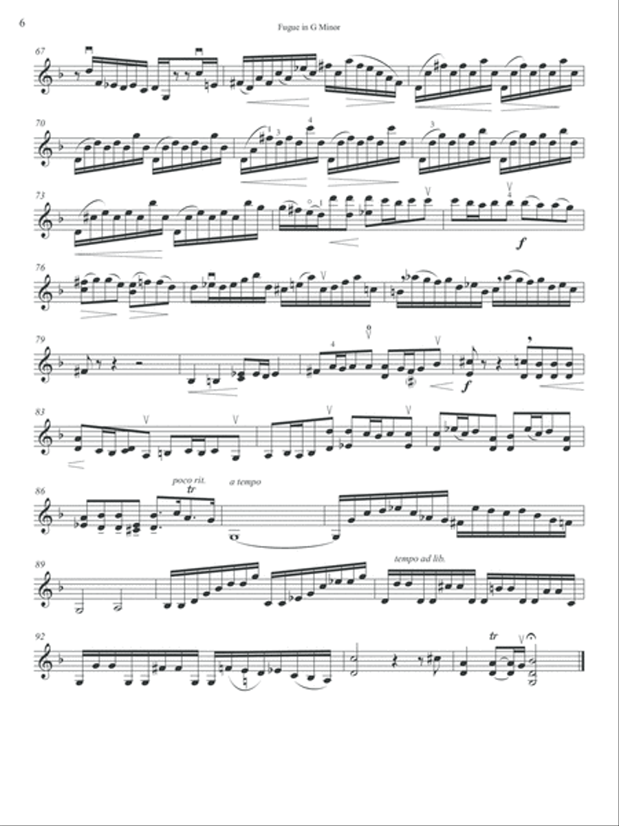 Bachfor2 Volume 1, Three Fugues, Violin 2, marked version String Duet scores gallery preview page 6