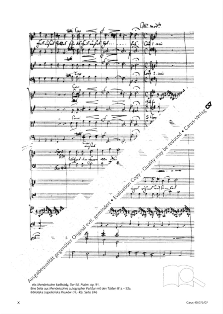 Psalm 98 (Der 98. Psalm) 4-Part scores gallery preview page 11