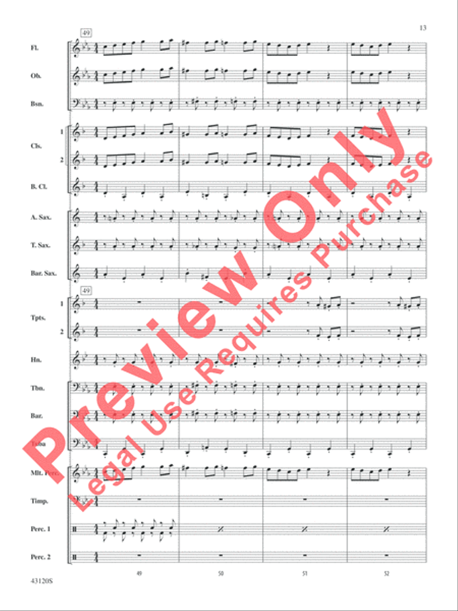 Beetlejuice Concert Band scores gallery preview page 13