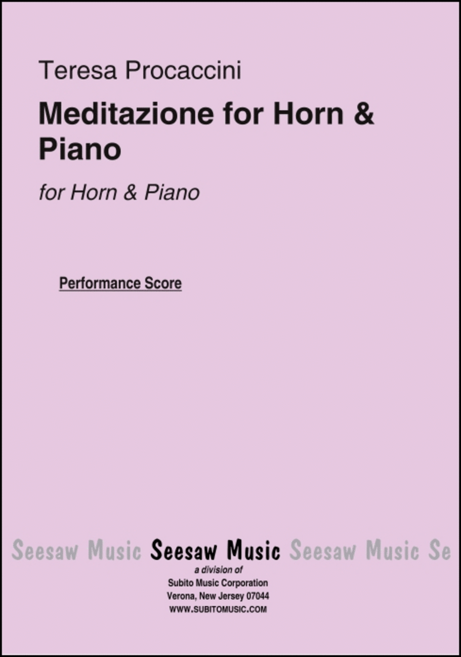 Meditazione Horn scores gallery preview page 1