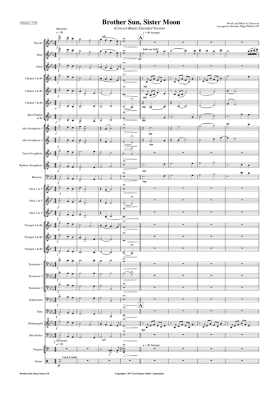 Brother Sun, Sister Moon Brother Sun, Sister Moon Concert Band scores gallery preview page 2